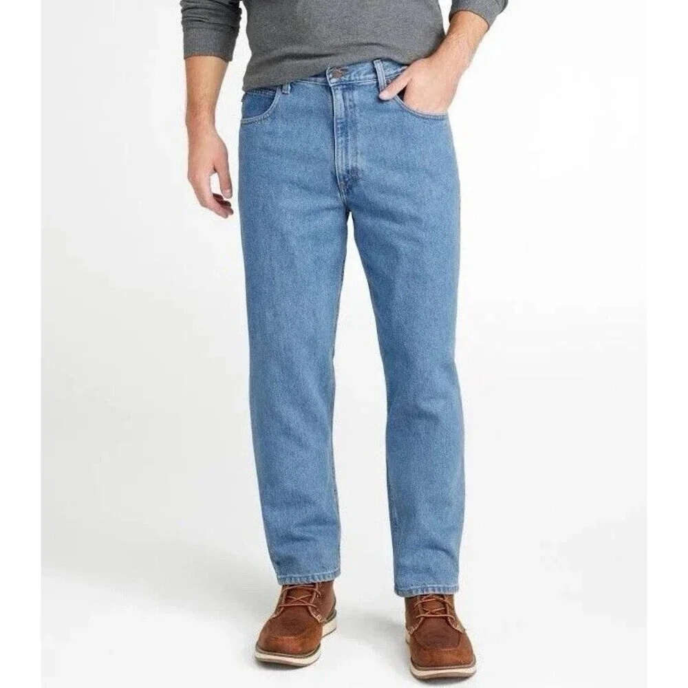 L.L. Bean Relaxed Fit Jeans Men’s Light Blue Denim Straight Leg